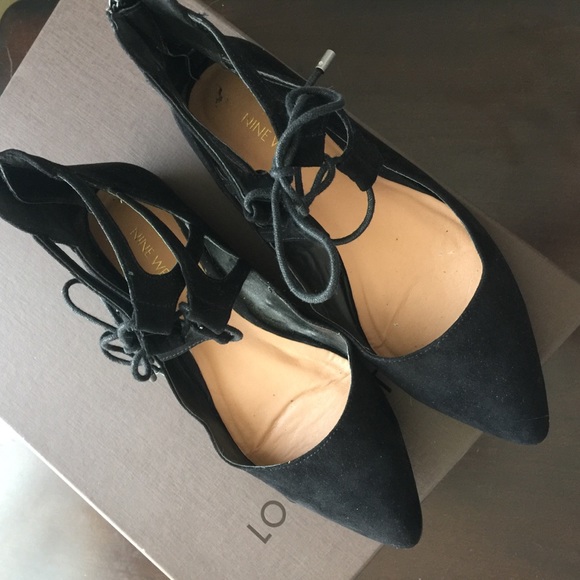 nine west lace up flats